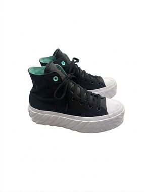 Converse Run Star Hike Platform High Top Sneakers Black Womens 7